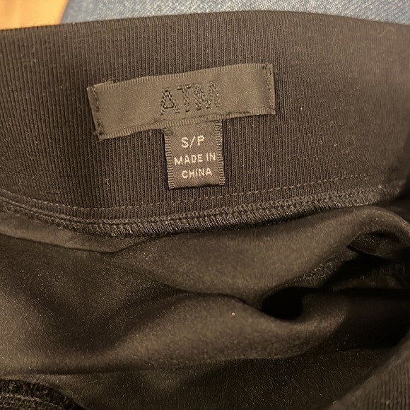 ATM Black Bias Cut Silk Midi Slip Skirt Size S - Picture 6 of 7